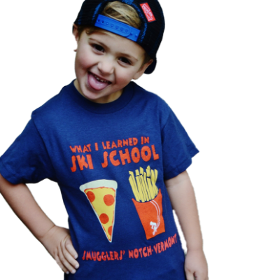 Smugglers’ Youth Ski School Pizza and Fries T-Shirt